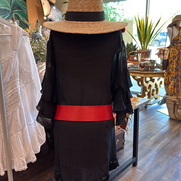 FRENCH VINTAGE Vibrant Red Leather Belt with Silver Oval Buckle - Picture 11 of 11